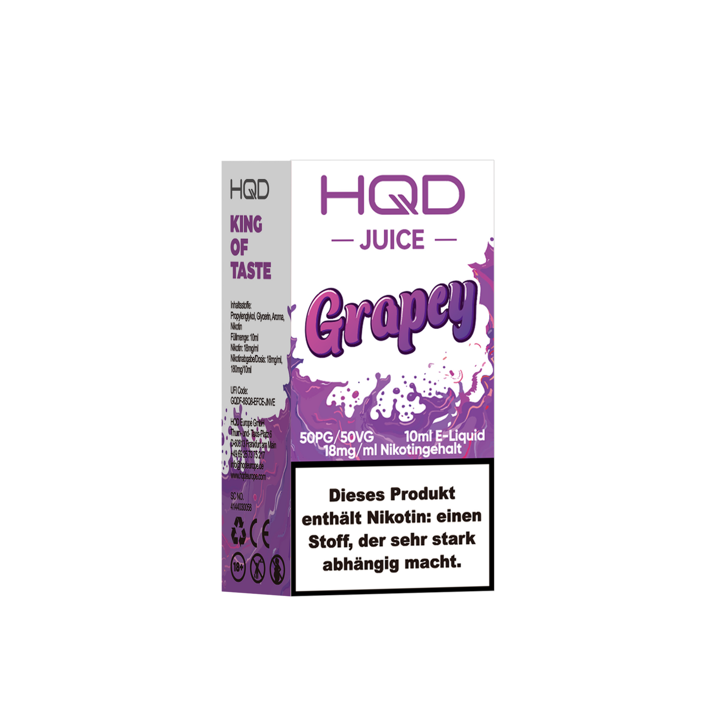 HQD Juice Grapey 10ml Liquid 18mg Nikotin