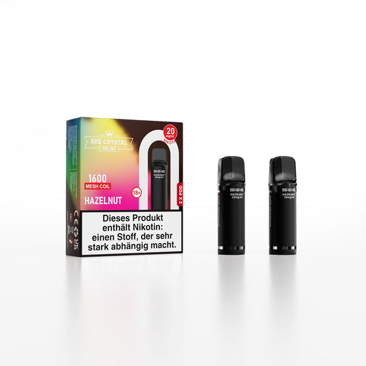 SKE Crystal 800 Pro Pod 2er Pack 20mg Nikotin Hazelnut