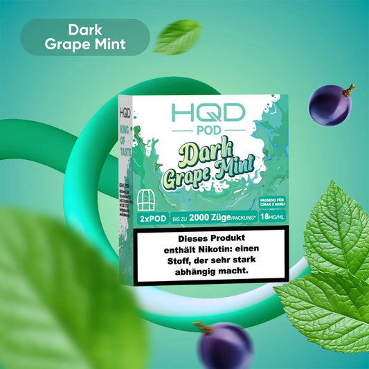 HQD Cirak 2 Pod Dark Grape Mint 18mg Nikotin 1200