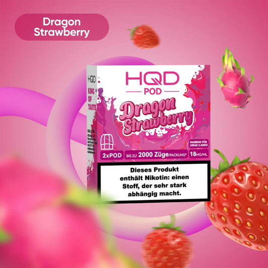 HQD Cirak 2 Pod Dragon Strawberry 18mg Nikotin 1200