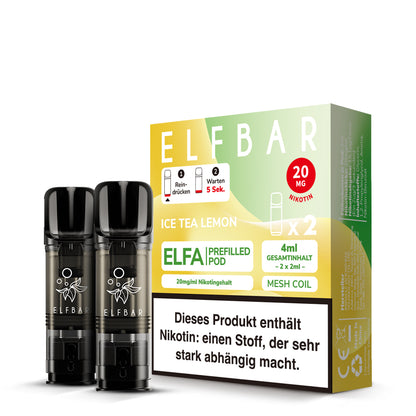 Elfbar Prefilled Pod ELFA Ice Tea Lemon 20mg Nikotin 600