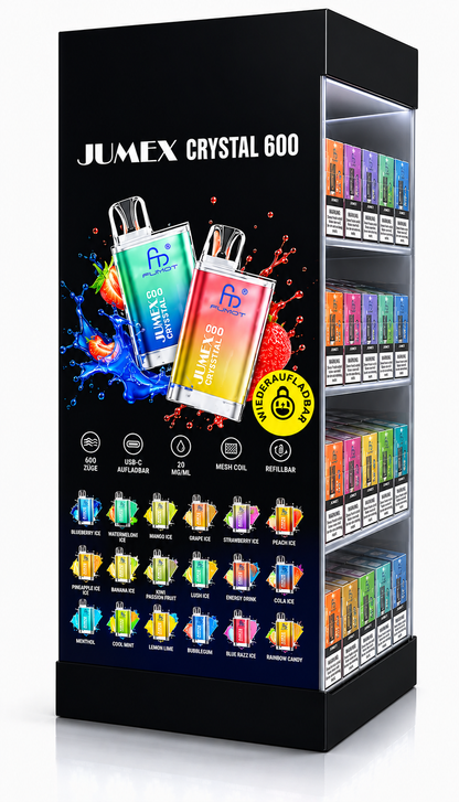 FUMOT Jumex Crystal 600 - 24 Sorten DISPLAY 20mg/ml Nikotin