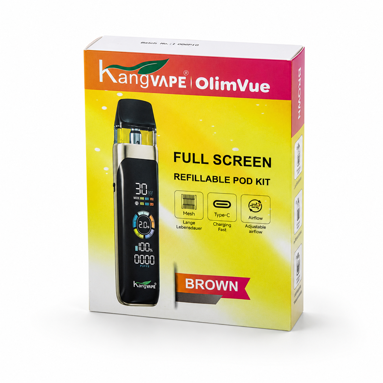 Kangvape Olimvue Refillable Pod Kit Brown