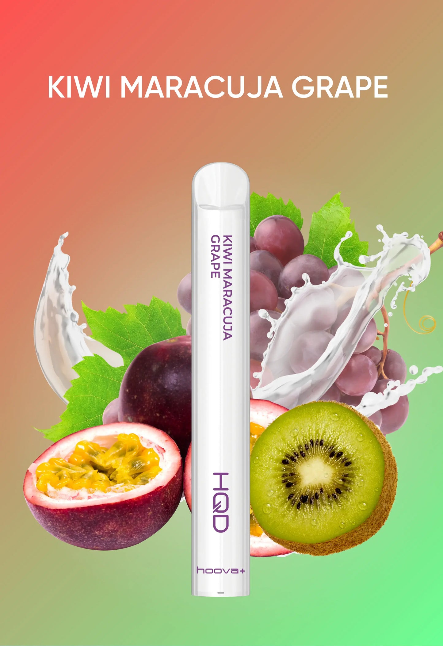 E-Zigarette HQD HOOVA+ Kiwi Maracuja Grape 18mg Nikotin  600
