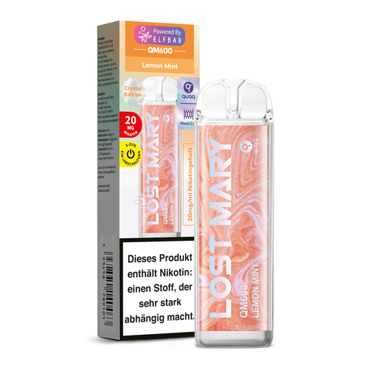 E-Zigarette Elf Bar Lost Mary QM600 CP Lemon Mint 20mg Nikotin  ***NEU***