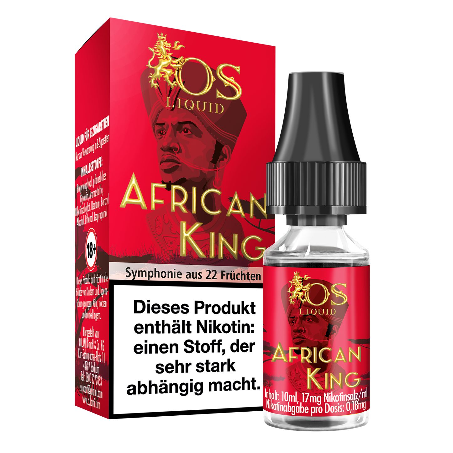 OS African King 10ml Liquid 17mg Nikotin
