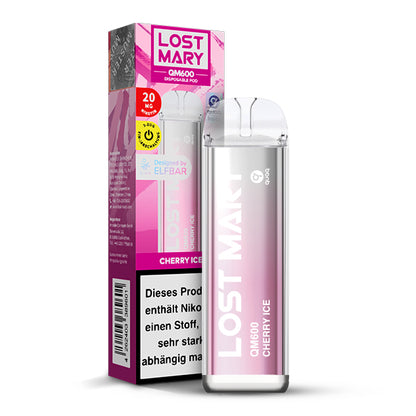 E-Zigarette Elfbar Lost Mary QM600 Cherry Ice 20mg Nikotin
