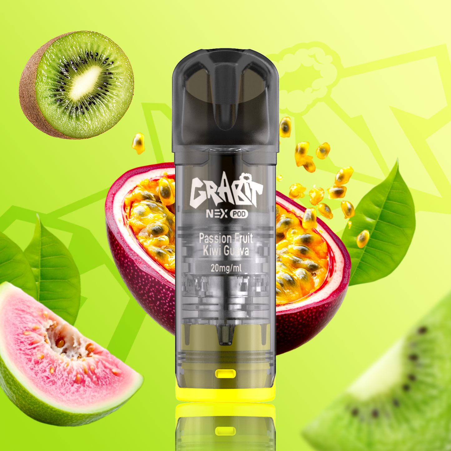 Grabit Nex Pod Passion Fruit Kiwi Guava 20mg Nikotin 800