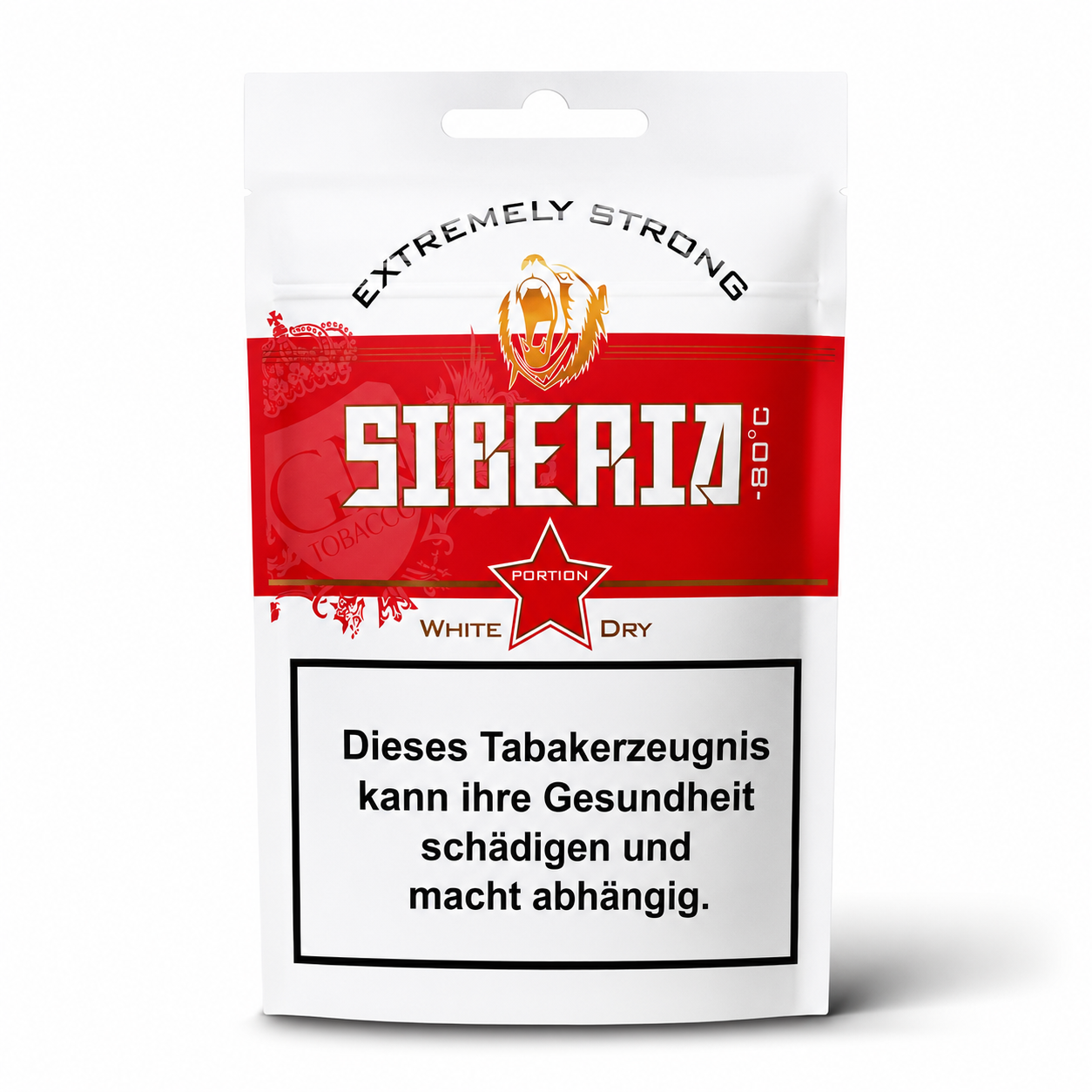 Siberia White Dry Red Softpack Kautabak