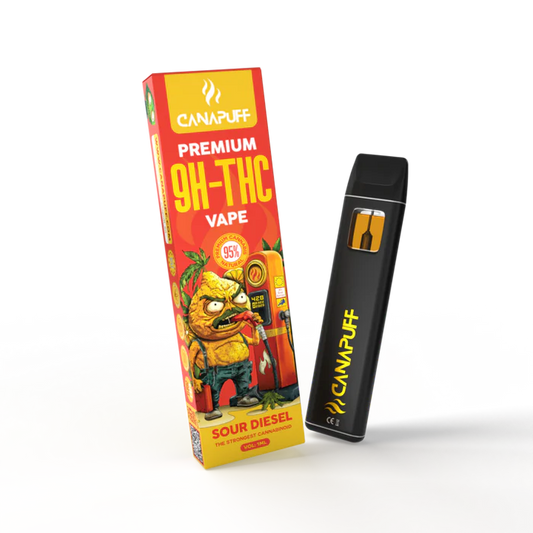 CANAPUFF 95% Vape 9H-THC 1ml Sour Diesel