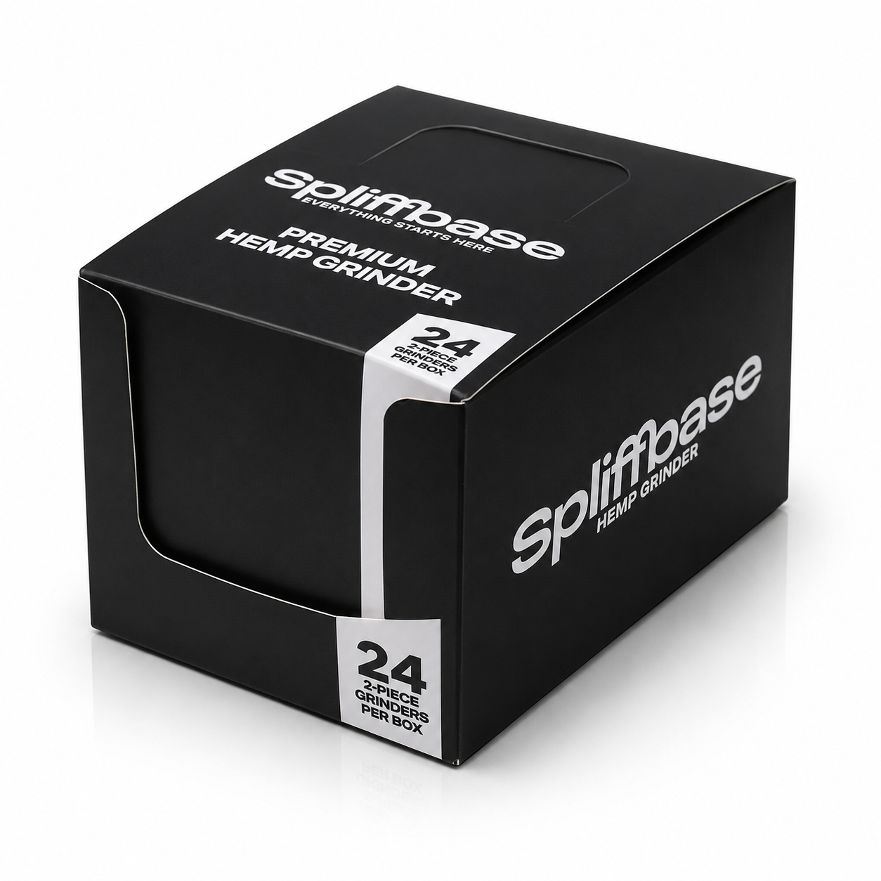 Spliffbase Premium Hemp Grinder – 2-teilig Schwarz