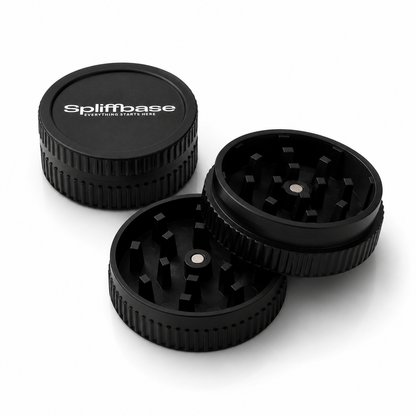 Spliffbase Premium Hemp Grinder – 2-teilig Schwarz