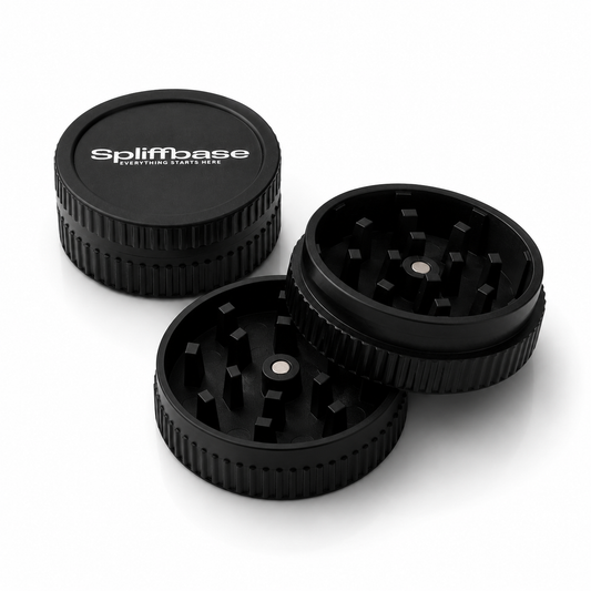 Spliffbase Premium Hemp Grinder – 2-teilig Schwarz