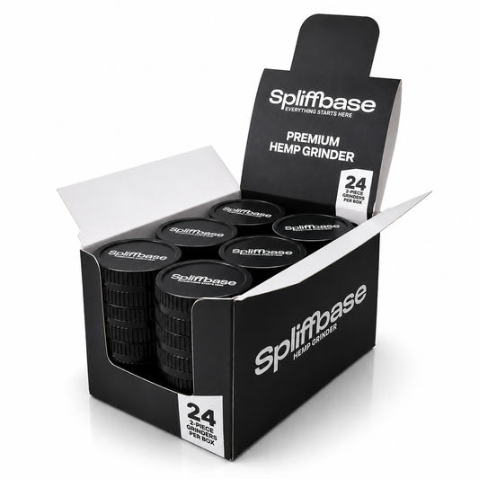 Spliffbase Premium Hemp Grinder – 2-teilig Schwarz