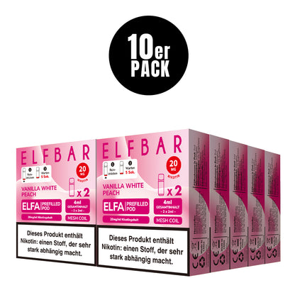 Elfbar Prefilled Pod ELFA Vanilla White Peach 20mg Nikotin 600