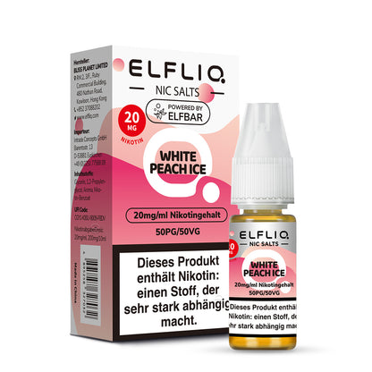 Elfbar ELFLIQ 20mg/ml Nikotinsalz Liquid White Peach Ice