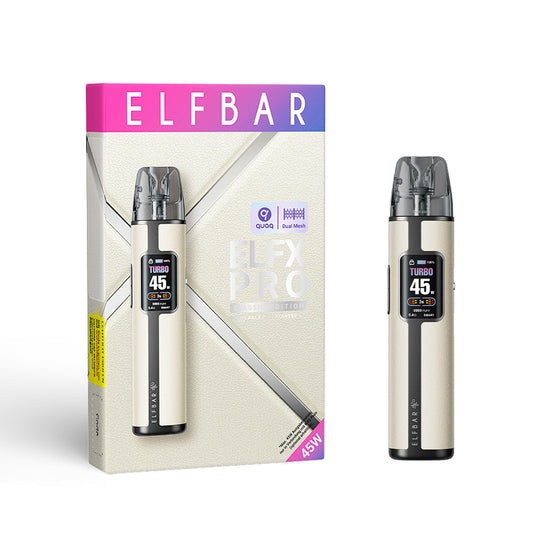 Elfbar ELFX PRO Classic Edition Refillable Dual Mesh Pod Kit WHITE 1×2 (0.6O/ 0.8O)